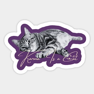 Karma is a cat Sticker